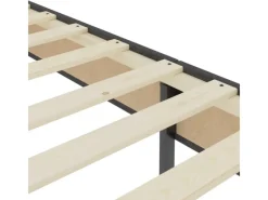 vidaXL Boxspring-Bettgestell Grau Stoff 200x200 cm621163