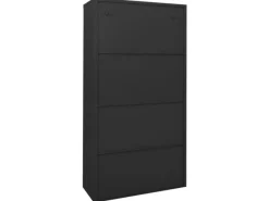 vidaXL Büroschrank mit Schiebetür Anthrazit 90x40x180 cm Stahl Modell 1