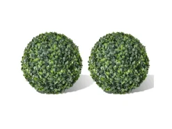 vidaXL Buchsbaumkugeln 2 Stk Künstlich Formschnitt-Kugel 35 cm