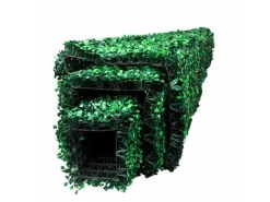 vidaXL Buchsbaum-Set 3 tlg. Künstlich Formschnitt Pyramide