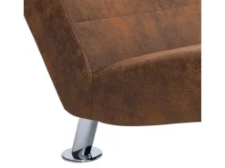vidaXL Chaiselongue mit Kissen Braun Wildleder-Optik Modell 1
