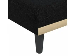 Clearance vidaXL Chaiselongue Schwarz Stoff Modell 3