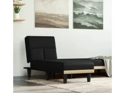 Clearance vidaXL Chaiselongue Schwarz Stoff Modell 3
