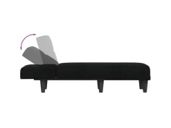 Clearance vidaXL Chaiselongue Schwarz Stoff Modell 3