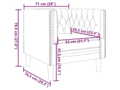vidaXL Chesterfield-Sessel Braun Kunstleder in Wildleder-Optik 2164395