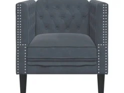 vidaXL Chesterfield-Sessel Dunkelgrau Samt 2146438