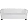 vidaXL Chesterfield-Sofa 3-Sitzer Kunstleder Weiß
