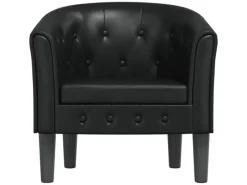 vidaXL Clubsessel Schwarz Kunstleder Modell 2