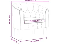 vidaXL Clubsessel Schwarz Kunstleder Modell 2