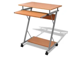 Outlet vidaXL Computertisch Computerwagen PC Tisch Bürotisch Laptop auf Rollen 20052 Braun