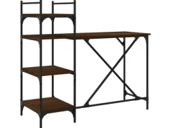 vidaXL Computertisch mit Regal Braun Eiche-Optik 120x47x109 cm 836217
