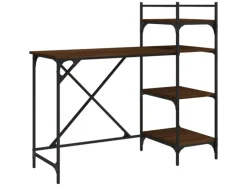 vidaXL Computertisch mit Regal Braun Eiche-Optik 120x47x109 cm 836217