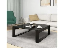 Hot vidaXL Couchtisch Schwarz 100x100x35 cm Holzwerkstoff Modell 1