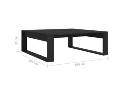 Hot vidaXL Couchtisch Schwarz 100x100x35 cm Holzwerkstoff Modell 1