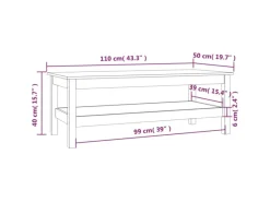 Best vidaXL Couchtisch 110x50x40 cm Massivholz Kiefer 814274 Natur