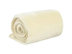 Clearance vidaXL Decke Creme 150x200 cm Polyester