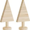 vidaXL Deko-Weihnachtsbäume 2 Stk Holz 30 cm Massivholz Kiefer