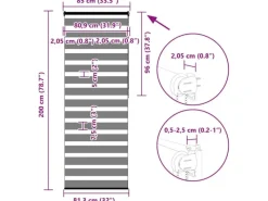Online vidaXL Doppelrollo 85x200 cm Stoffbreite 80,9 cm Polyester 4014154 Dunkelgrau