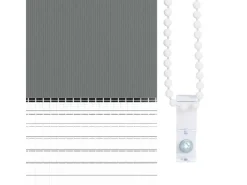 Online vidaXL Doppelrollo 85x200 cm Stoffbreite 80,9 cm Polyester 4014154 Dunkelgrau