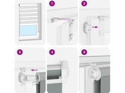 vidaXL Doppelrollo 90x100 cm Stoffbreite 85,9 cm Polyester 4014727