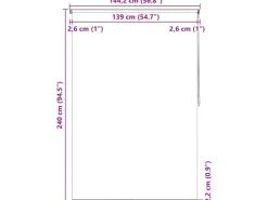vidaXL Duschrollo 140x240 cm Blasenmuster 142868