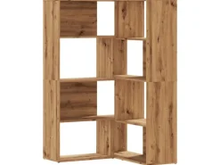 Online vidaXL Eck-Bücherregal 4 Etagen Artisan-Eiche 85x85x140 Holzwerkstoff
