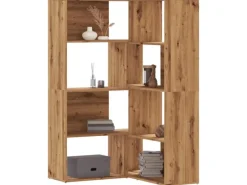 Online vidaXL Eck-Bücherregal 4 Etagen Artisan-Eiche 85x85x140 Holzwerkstoff
