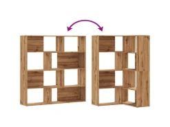 Online vidaXL Eck-Bücherregal 4 Etagen Artisan-Eiche 85x85x140 Holzwerkstoff