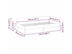 vidaXL Eckbettgestell mit Kopfteil 80 x 200 cm Stoff 42016136 Dunkelgrün