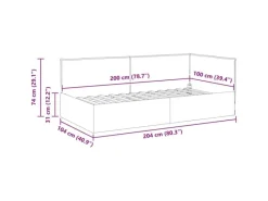 Online vidaXL Eckbettgestell mit Kopfteil 100 x 200 cm Stoff 42016476 Taupe