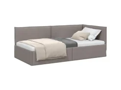 Online vidaXL Eckbettgestell mit Kopfteil 100 x 200 cm Stoff 42016476 Taupe