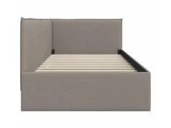 Online vidaXL Eckbettgestell mit Kopfteil 100 x 200 cm Stoff 42016476 Taupe