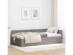 vidaXL Eckbettgestell mit Kopfteil 100 x 200 cm Stoff 42016056