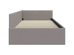 vidaXL Eckbettgestell mit Kopfteil 100 x 200 cm Stoff 42016056