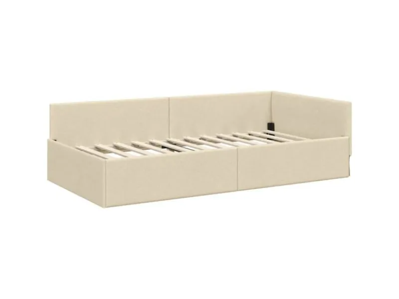 vidaXL Eckbettgestell mit Kopfteil 80 x 200 cm Stoff 42016033