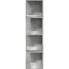 Clearance vidaXL Eckregal Betongrau 33x33x132 cm Holzwerkstoff