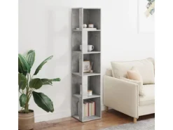 Discount vidaXL Eckregal Betongrau 33x33x164,5 cm Holzwerkstoff