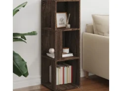 vidaXL Eckregal Braun Eichen-Optik 33x33x100 cm Holzwerkstoff