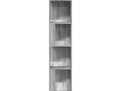 Clearance vidaXL Eckregal Grau Sonoma 33x33x132 cm Holzwerkstoff