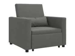 Best vidaXL Einzel-Schlafsofa mit Rädern 90 x 165 x 87 cm Stoff 42002685 Dunkelgrau