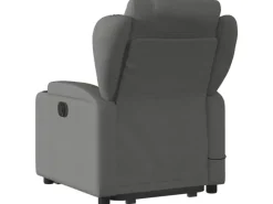 vidaXL Elektrischer Massagesessel mit Aufstehhilfe Dunkelgrau Stoff Modell 6
