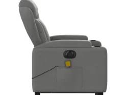 vidaXL Elektrischer Massagesessel mit Aufstehhilfe Dunkelgrau Stoff Modell 6