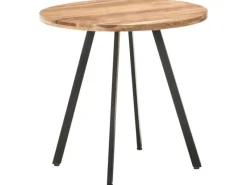 New vidaXL Esstisch 80 cm Massivholz Akazie 320485
