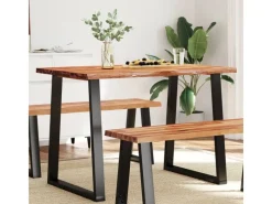 vidaXL Esstisch Baumkante 110x70x75 cm Massivholz Akazie