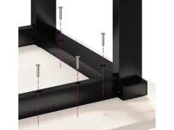 vidaXL Esstisch O-Gestell 90x90x75,5 Massivholz Kiefer und Gusseisen