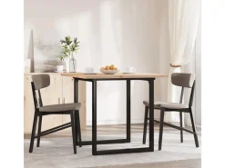 vidaXL Esstisch O-Gestell 90x90x75,5 Massivholz Kiefer und Gusseisen