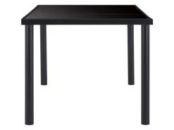 vidaXL Esstisch Schwarz 180 x 90 x 75 cm Hartglas Metall