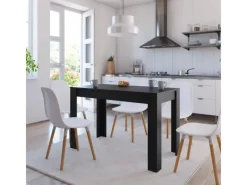Hot vidaXL Esstisch Schwarz Holzwerkstoff 120x60x76 cm