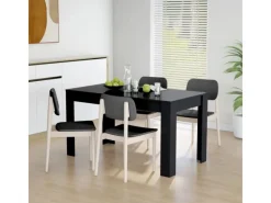Best vidaXL Esstisch Schwarz 140x74,5x76 cm Holzwerkstoff