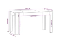Best vidaXL Esstisch Schwarz 140x74,5x76 cm Holzwerkstoff